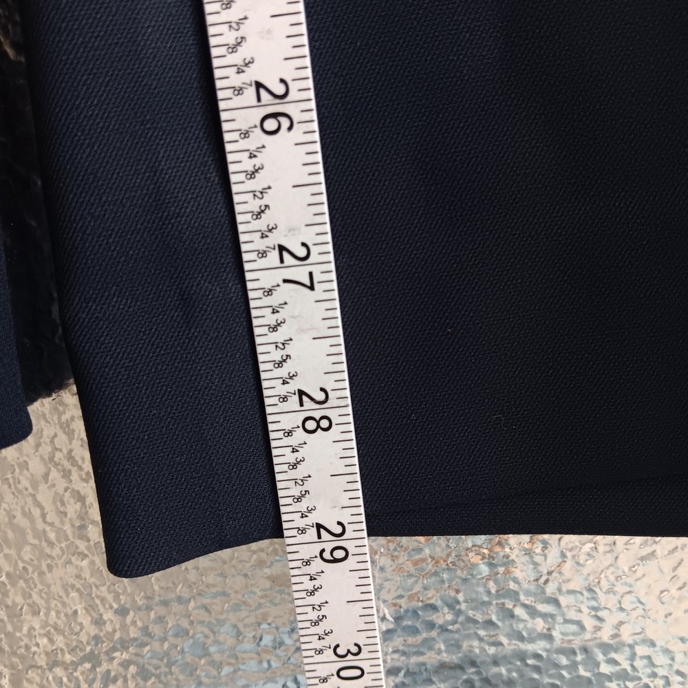 Reiss Gabi Wide Leg Trouser Women 10P Navy New Petite High Rise Twill Pants - Picture 12 of 12